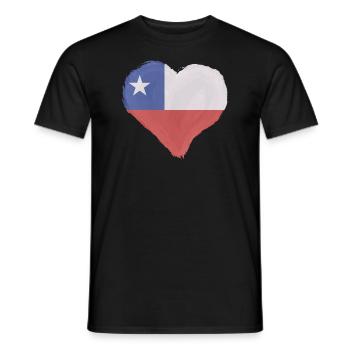 Chile Flag South America Chilean Flag Vintage - Men's T-Shirt - black - Front - AI Model Male 178 light (178cm)