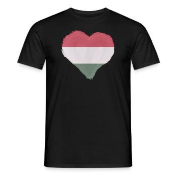 Hungary Flag Hungarian Flag Balaton Hungary - Men's T-Shirt - black - Front - AI Model Male 178 light (178cm)