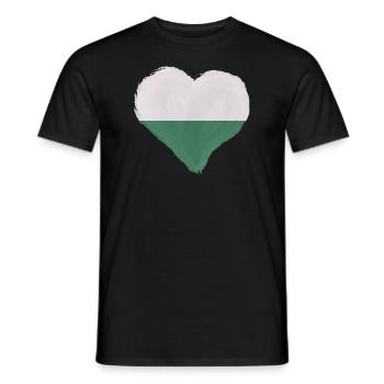 Sachsen Flagge Sächsische Fahne Ossi Urlaub SN - Männer T-Shirt - Schwarz - Vorne - AI Model Male 178 light (178cm)