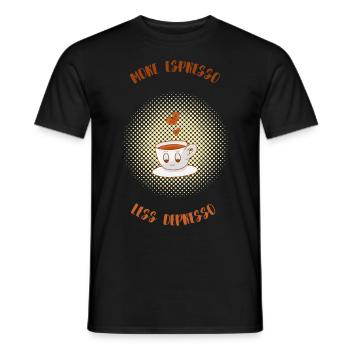 Espresso, Coffee, Kaffee, Latte, Geschenkidee, Fun - Männer T-Shirt - Schwarz - Vorne - AI Model Male 178 light (178cm)