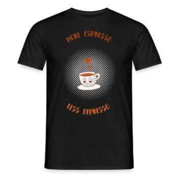 Espresso, Coffee, Kaffee, Latte, Geschenkidee, Fun - Männer T-Shirt - Schwarz - Vorne - AI Model Male 178 light (178cm)