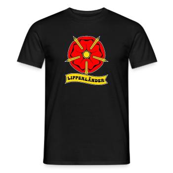 Lipperland Ostwestfalen Lippische Rose Lippe - Männer T-Shirt - Schwarz - Vorne - AI Model Male 178 light (178cm)