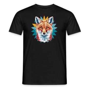 Fuchs - Illustration - Männer T-Shirt - Schwarz - Vorne - AI Model Male 178 light (178cm)