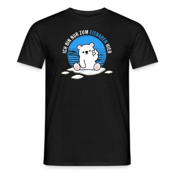 Baths Winter Baths Polar Bear Bathing - Men's T-Shirt - black - Front - AI Model Male 178 light (178cm)