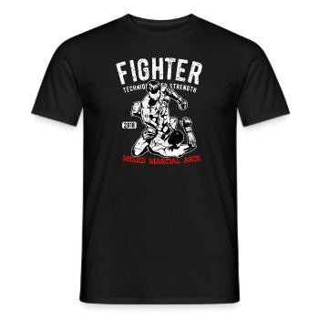 Fighter - MMA Fighter - Martial Arts - Men's T-Shirt - black - Front - AI Model Male 178 light (178cm)