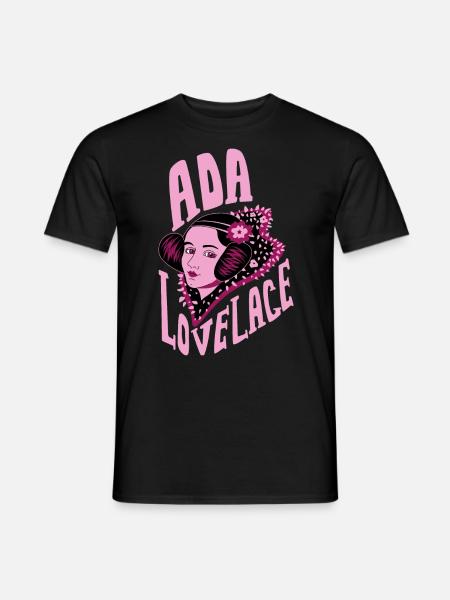Ada Lovelace Pink - Inspirierende Mathematikerin - Männer T-Shirt - Schwarz