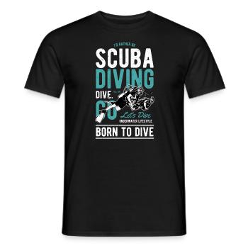 Scuba Diving - Men's T-Shirt - black - Front - AI Model Male 178 light (178cm)