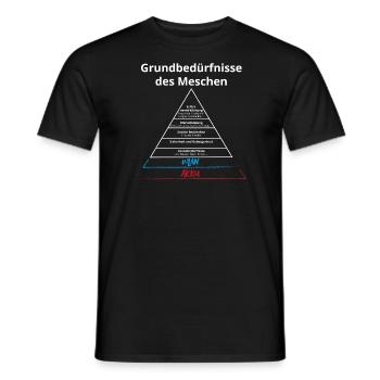 Besoins fondamentaux de l’homme: Wifi et batterie ! - T-shirt homme - noir - Devant - AI Model Male 178 light (178cm)