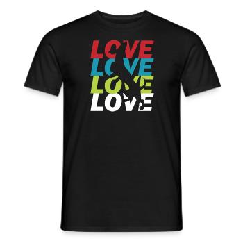 Amoureux des chiens - T-shirt homme - noir - Devant - AI Model Male 178 light (178cm)