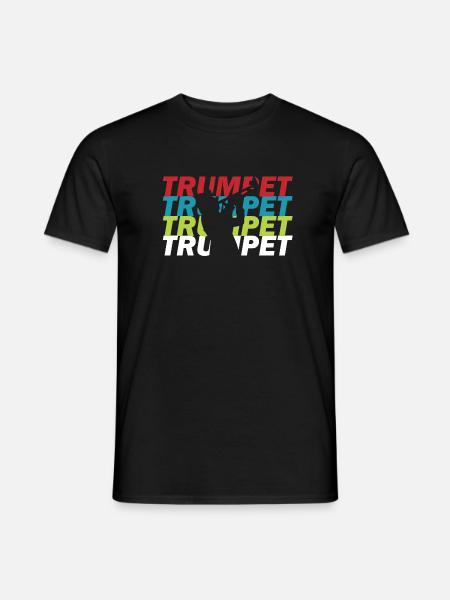Trompete Trompeten - Männer T-Shirt - Schwarz