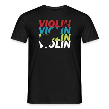Violine Violinist - Männer T-Shirt - Schwarz - Vorne - AI Model Male 178 light (178cm)