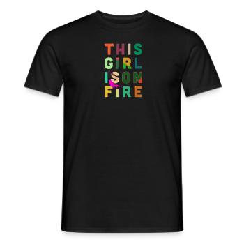 Parapente Girl Power fun - T-shirt homme - noir - Devant - AI Model Male 178 light (178cm)