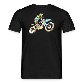 Motocross - Men's T-Shirt - black - Front - AI Model Male 178 light (178cm)