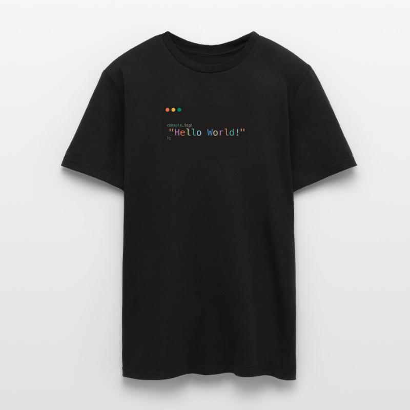 Hello World JavaScript console.log Men's T-Shirt