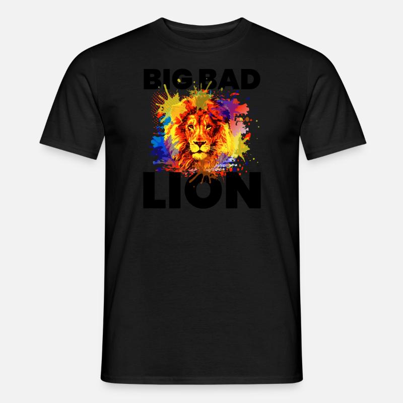 Löwe Löwe Löwe Löwe - Männer T-Shirt - Schwarz