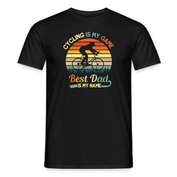 Bicycle Father Father's Day Gift - Men's T-Shirt - black - Front - AI Model Male 178 light (178cm)