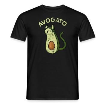 Cadeau avocat chat - T-shirt homme - noir - Devant - AI Model Male 178 light (178cm)