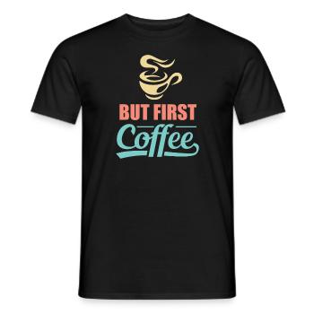 Prime Café Café Cadeau - T-shirt homme - noir - Devant - AI Model Male 178 light (178cm)