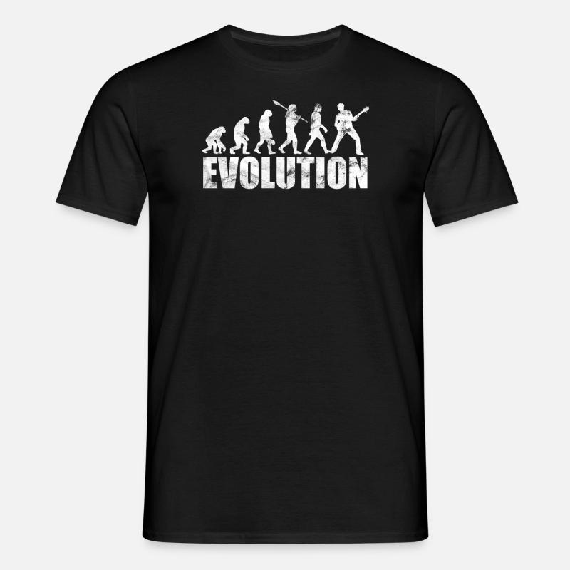 Gitarrist Evolution - Men's T-Shirt - black