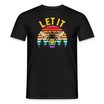 Abeille abeilles cadeau - T-shirt homme - noir - Devant - AI Model Male 178 light (178cm)