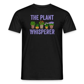 The plant whisperer - Men's T-Shirt - black - Front - AI Model Male 178 light (178cm)