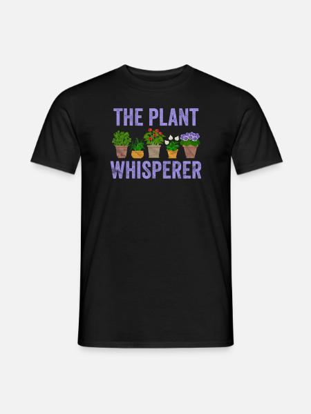 Der Pflanzenflüsterer - Männer T-Shirt - Schwarz