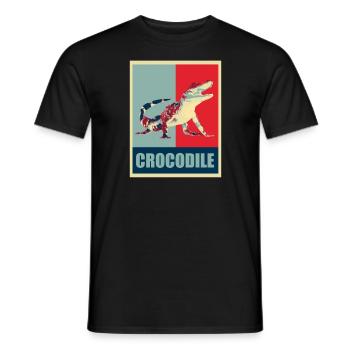 Krokodil Alligator - Männer T-Shirt - Schwarz - Vorne - AI Model Male 178 light (178cm)