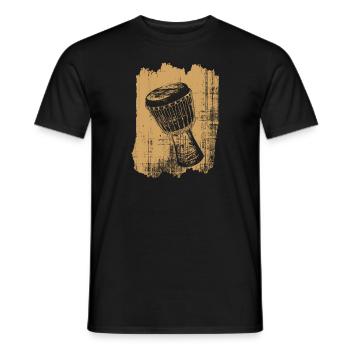 Djembe Trommel Percussion - Männer T-Shirt - Schwarz - Vorne - AI Model Male 178 light (178cm)