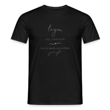 Lagom - Men's T-Shirt - black - Front - AI Model Male 178 light (178cm)