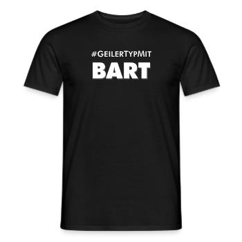 Geiler Typ Mit Bart Barbier Vollbart Geschenk - Männer T-Shirt - Schwarz - Vorne - AI Model Male 178 light (178cm)