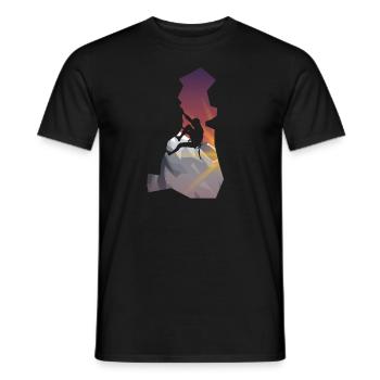 Klettern - Mann Silhouette - Männer T-Shirt - Schwarz - Vorne - AI Model Male 178 light (178cm)