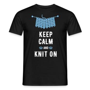 Stricken Spruch, lustiger Spruch, Keep-Calm - Männer T-Shirt - Schwarz - Vorne - AI Model Male 178 light (178cm)