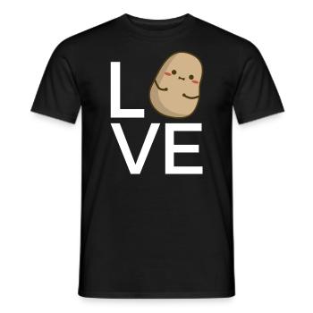 Love Kartoffel - Männer T-Shirt - Schwarz - Vorne - AI Model Male 178 light (178cm)