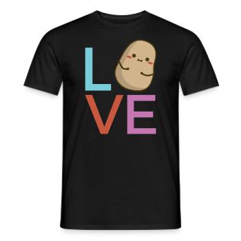 Love Kartoffel - Männer T-Shirt - Schwarz - Vorne - AI Model Male 178 light (178cm)