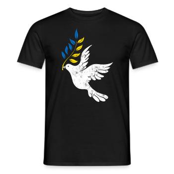 Ukraine Frieden - Männer T-Shirt - Schwarz - Vorne - AI Model Male 178 light (178cm)