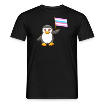 Gay Pride Antarctique Animal Pingouin Bigender LGBT - T-shirt homme - noir - Devant - AI Model Male 178 light (178cm)