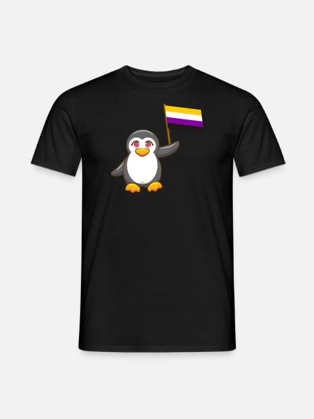 Gay Pride Antarktis Tier Pinguin Nicht Binär LGBT - Mænd T-shirt - sort