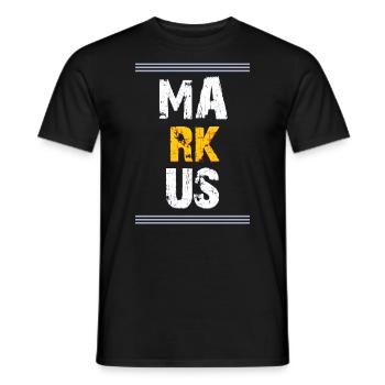 Markus Vorname - Männer T-Shirt - Schwarz - Vorne - AI Model Male 178 light (178cm)