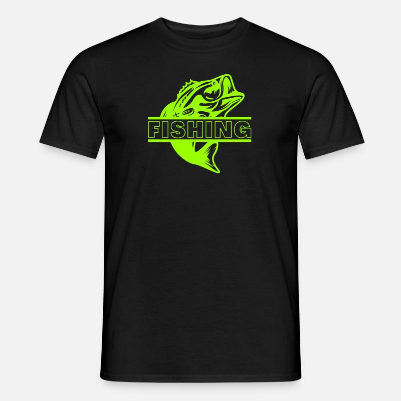 Fischen - Männer T-Shirt - Schwarz