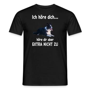 Border Collie Hund - Border Collie - Männer T-Shirt - Schwarz - Vorne - AI Model Male 178 light (178cm)