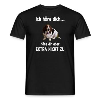 Basset Hund - Basset - Männer T-Shirt - Schwarz - Vorne - AI Model Male 178 light (178cm)