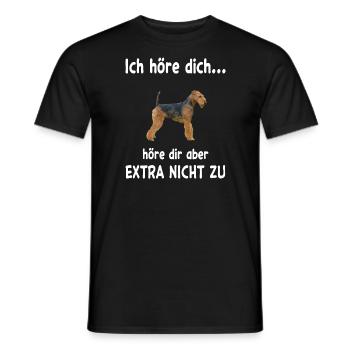 Airedale Terrier Hund - Airedale Terrier - Männer T-Shirt - Schwarz - Vorne - AI Model Male 178 light (178cm)