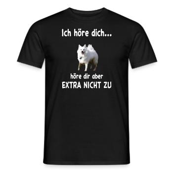 American Eskimo Dog Hund - American Eskimo Dog - Männer T-Shirt - Schwarz - Vorne - AI Model Male 178 light (178cm)