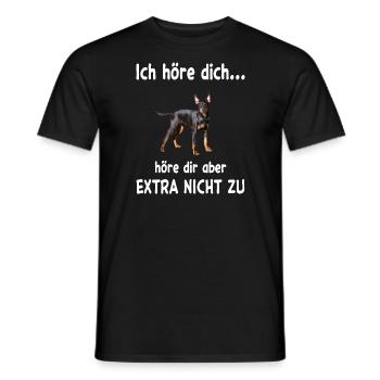 English Toy Terrier Hund - English Toy Terrier - Männer T-Shirt - Schwarz - Vorne - AI Model Male 178 light (178cm)