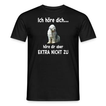 Old English Sheepdog Hund - Bobtail - Männer T-Shirt - Schwarz - Vorne - AI Model Male 178 light (178cm)