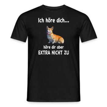 Pembroke Welsh Corgi Hund - Pembroke Welsh Corgi - Männer T-Shirt - Schwarz - Vorne - AI Model Male 178 light (178cm)