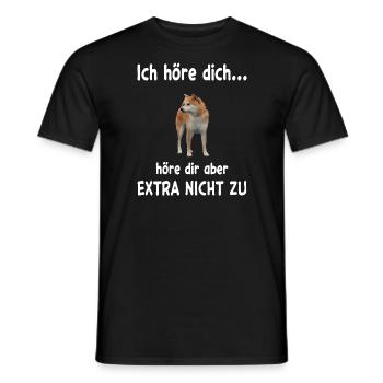 Shiba Inu Hund - Shiba Inu - Männer T-Shirt - Schwarz - Vorne - AI Model Male 178 light (178cm)