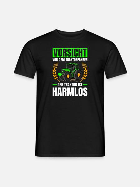 Vorsicht Vor Dem Traktorfahrer Traktor - Männer T-Shirt - Schwarz