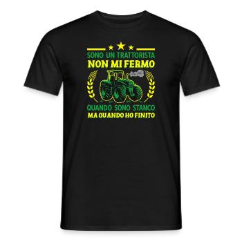 Agricoltura Sono Un Trattorista Trattore - Männer T-Shirt - Schwarz - Vorne - AI Model Male 178 light (178cm)