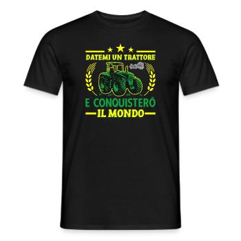 Datemi Un Trattore Conquistero Il Mondo Trattore - Männer T-Shirt - Schwarz - Vorne - AI Model Male 178 light (178cm)